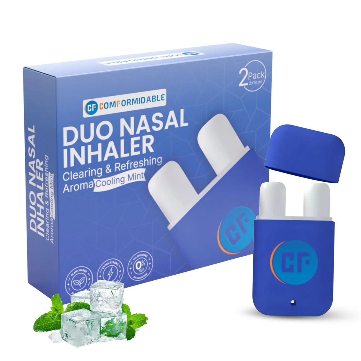 Verpackung des Comformidable Duo Nasal Inhaler mit Menthol und ätherischen Ölen