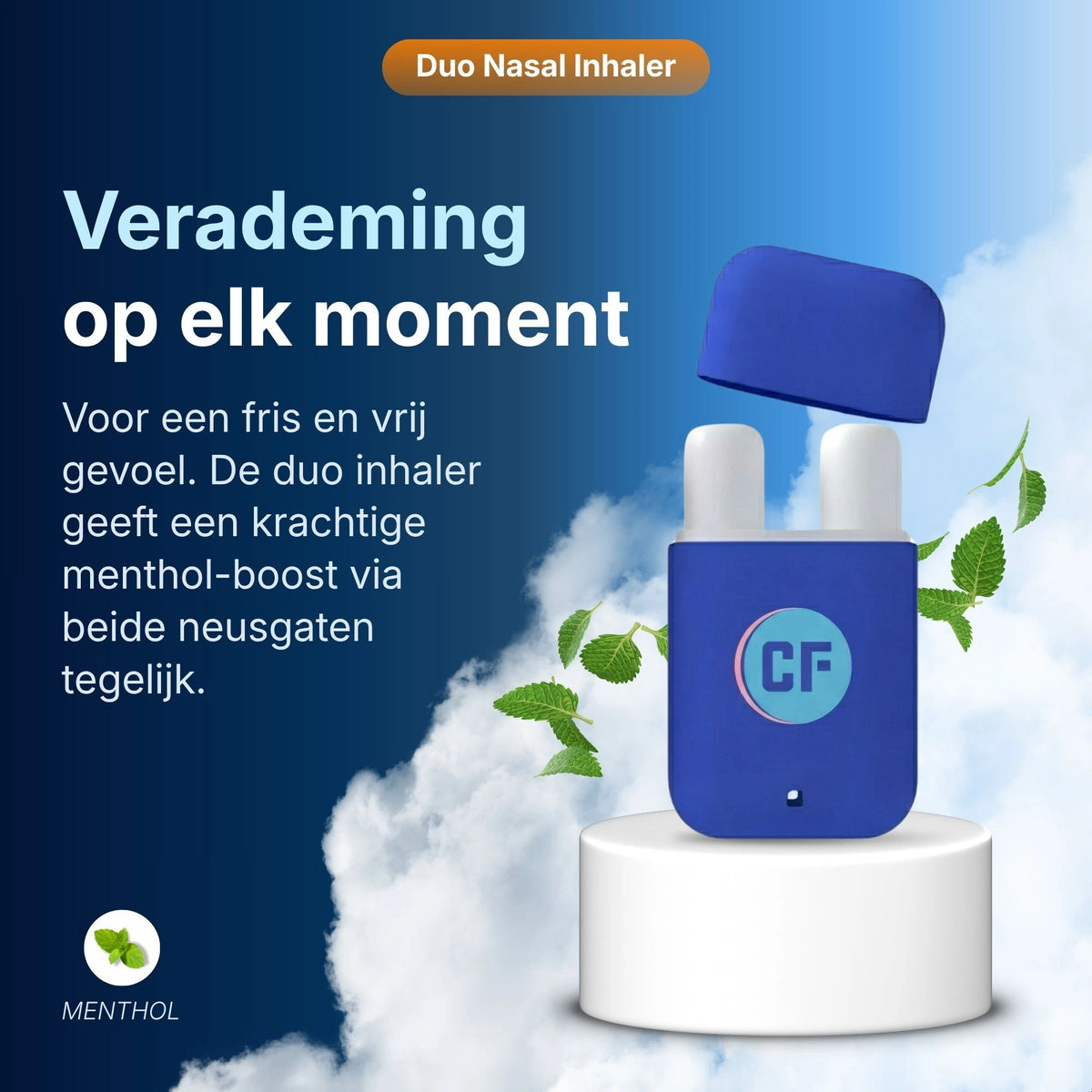 Comformidable Duo Nasal Inhaler gibt einen kräftigen Menthol-Boost durch beide Nasenlöcher gleichzeitig